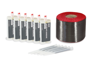 RCF – Kit de Rouleau Unidirectionnel Vertical 400 GSM, Fibre de Carbone 12K, 6" avec adhésif